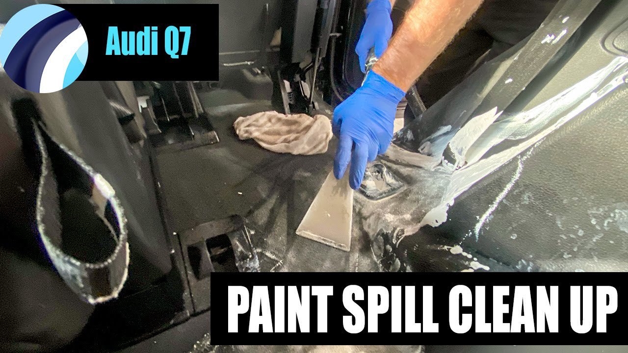 Paint Spill Clean on Car Carpets video